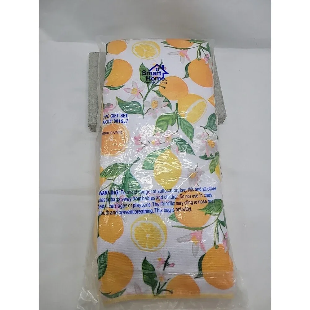 New Smart Home Essentials for Living Yellow Lemons 7 Piece Kitchen Gift Set Vtg